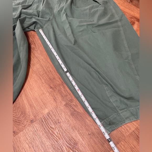 We The Free People Ridley Wide Leg Barrel Pants XL Oversized Slouchy Green NWT # - Picture 8 of 9